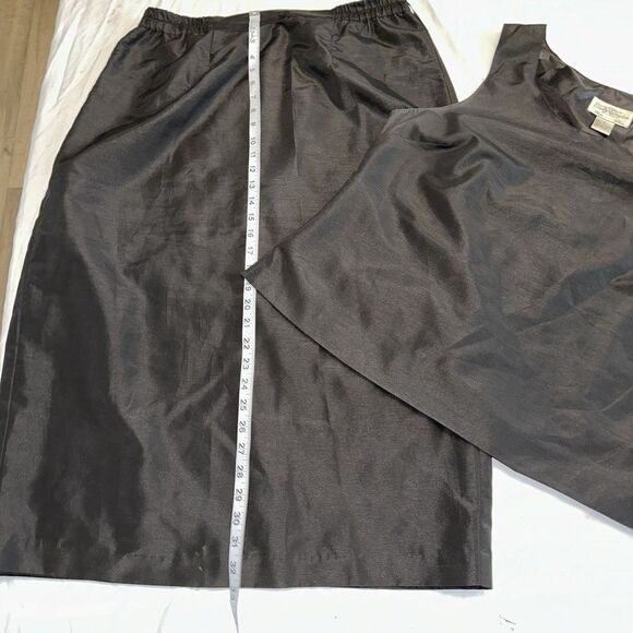Tally Taylor Paris Rome Women's 2 Pc Skirt Top Size 14 Black Sleeveless Cocktail - Picture 4 of 7
